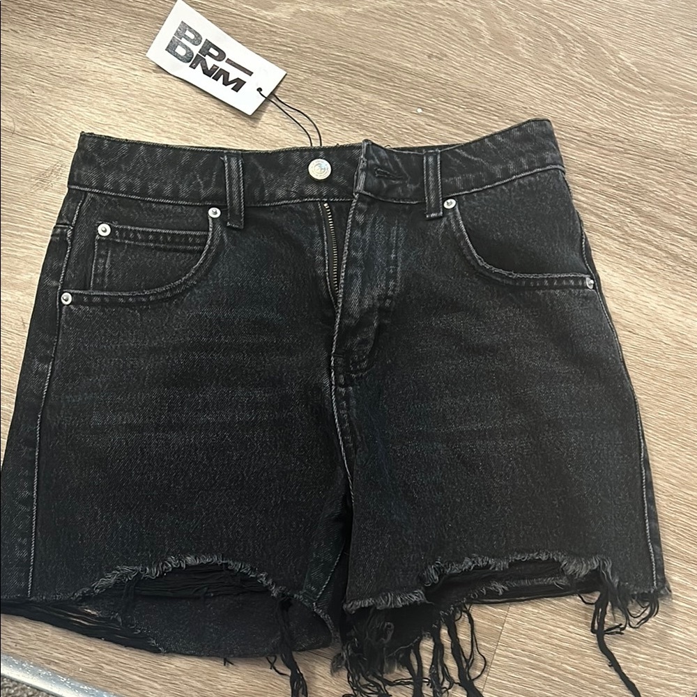 Black Denim Women's Shorts